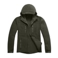 thumbnail image 2 of LYSMORA Men's Full Zip Hooded Fleece Jacket, Multi Zipper Pocket Adjustable Cuff Outdoor Lightweight Warm Outerwear, 2 of 7