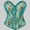 Green, variant on Sexy Corset Tops for Women Renaissance Floral Bustier Overbust Boned Strapless Lingerie Open Back Lace Up Shapewear