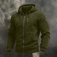 thumbnail image 6 of Xdegoge Mens Full Zip Up Hoodie Athletic Sweatshirt Jacket with Drawstring and Chest Zipper Pocket Casual Fall Winter Activewear Outerwear Coat, 6 of 8