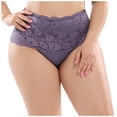 thumbnail image 2 of HUPOM Satin Panties Womens Panties High Waist Leisure Tie Banded Waist Purple 5XL, 2 of 4