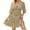 Khaki, variant on Women's Vacation Beach Cover Up, Solid Color See Through Bikini Cover with Ruffled Hem and Adjustable Drawstring, Sheer Sun Protection Shirt for Resort Wear Black A