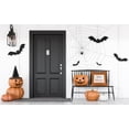 thumbnail image 5 of 20" x 20" Simply Daisy Halloween Happy Halloween Ticking Polyester Indoor/Outdoor Pillow, Dark Red Qty 1, 5 of 6