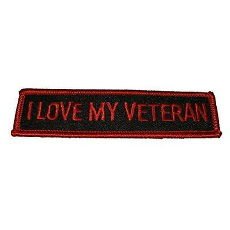 I LOVE MY VETERAN PATCH SUPPORT SPOUSE PARTNER FAMILY MEMBER FRIEND