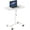 White, variant on Mobile Height Adjustable Laptop Rolling Cart with Height Adjustment from 28" to 33", White