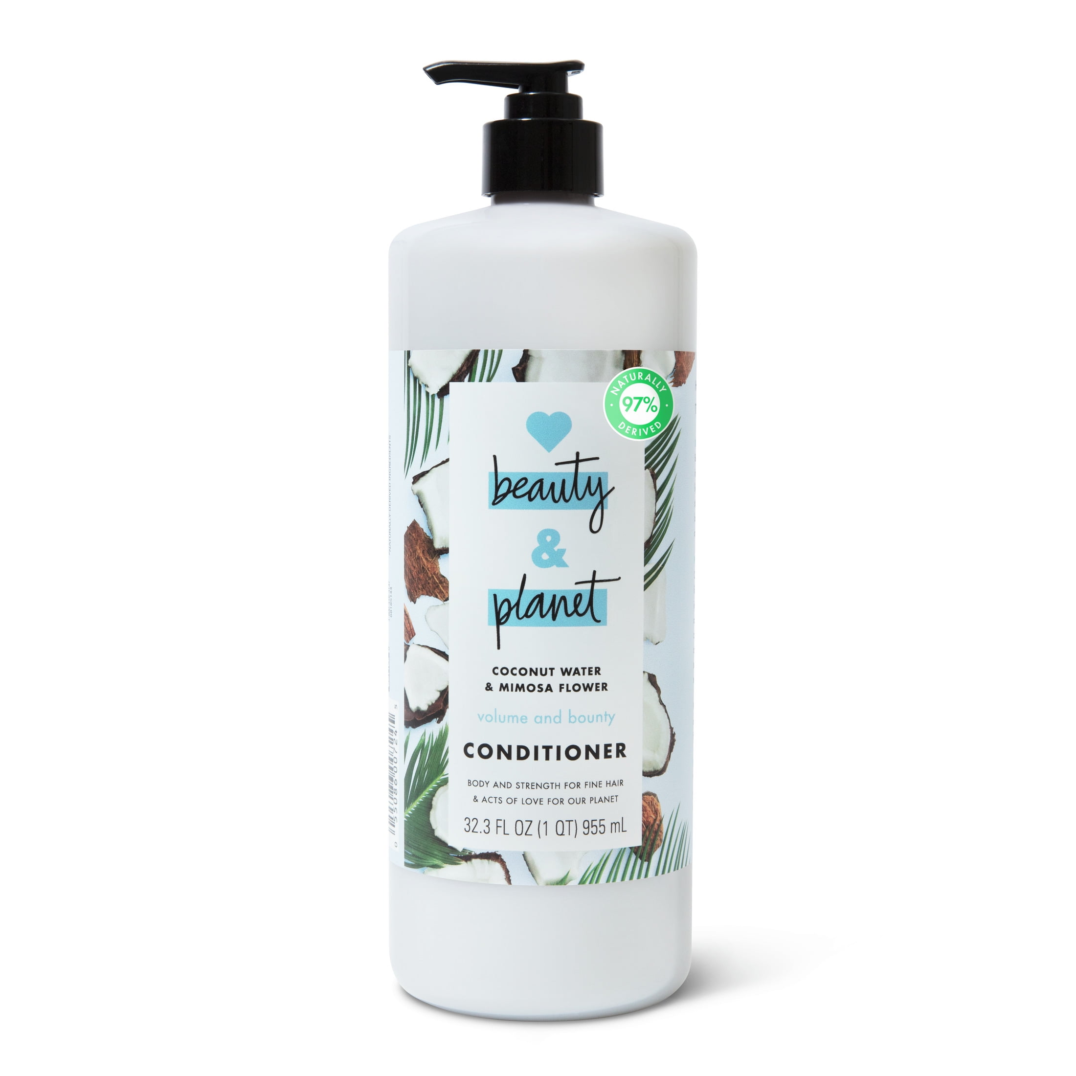 Love Beauty and Planet Volume and Bounty Thickening Daily Conditioner with Coconut Water & Mimosa Flower, 32.3 fl oz