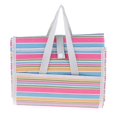 thumbnail image 2 of Manta de Picnic Plegable Portátil Impermeable con Mango de Soporte a Prueba de Humedad Bolsa de Lona para Playa,Camping,Senderismo Rayas rosa Soledad Estera de la manta de picnic al aire libre, 2 of 10