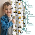 thumbnail image 3 of Blackout Kids Curtains,Cartoon Construction Vehicles Helmets White Pattern Childrens Insulated Curtains Set Of 2,Bedroom Essentials,Toddler Room Decor 42"x54", 3 of 5
