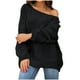 thumbnail image 2 of Puntoco Suéter Mujer Moda Color Sólido Talla Grande Suelto Cuello Redondo Jersey Navidad Liquidación Puntoco Puntoco-66, 2 of 6
