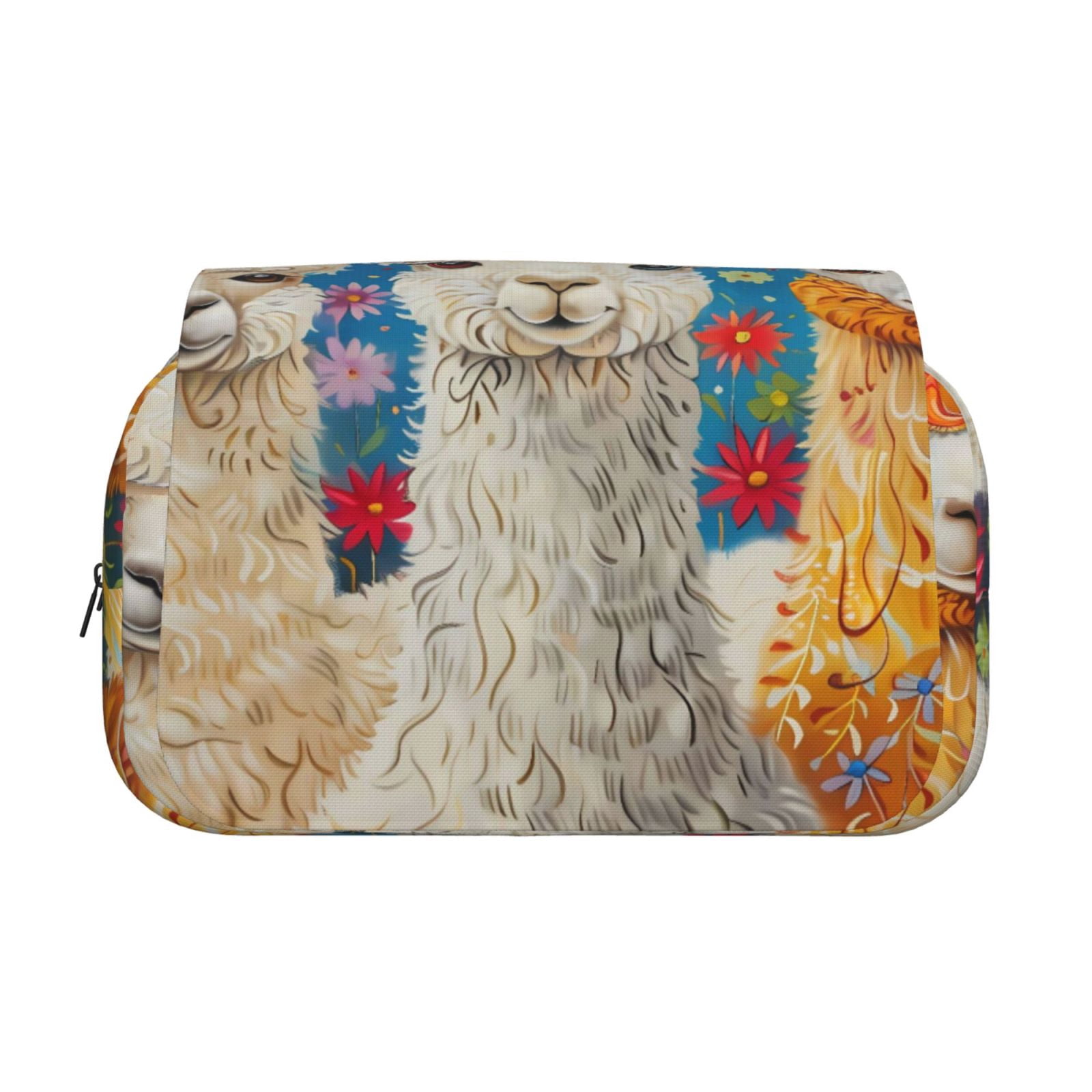Large-Capacity Flip-Top Double-Layer Pencil Case, Multi-Functional Pocket Pen Case, Durable Stationery Organizer Cute Llamas Alpacas (6)