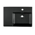 thumbnail image 3 of St. Tropez 24 x 18 Ceramic Wall Hung Sink with Right Side Faucet Mount, Matte Black, 3 of 11