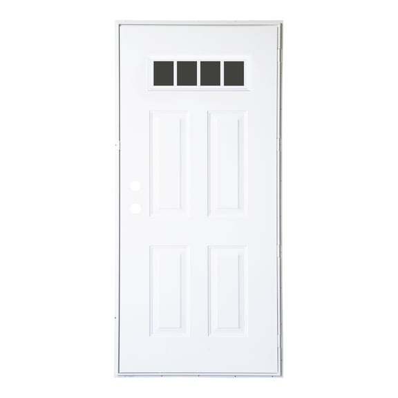 5500 Series Residential Outswing Steel Entry Door, 4-Lite Window; LH (32" x 72")