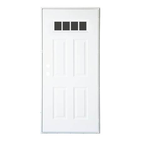 5500 Series Residential Outswing Steel Entry Door, 4-Lite Window; LH (32" x 76")