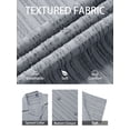 thumbnail image 2 of Youclos Men's Short Sleeve Textured Linen Hawaiian Beach Button Down Shirt, 2 of 8