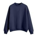 thumbnail image 6 of Resicozy Mock Neck Sweatshirt Women Cute Plain Pullover Sweatshirts Casual Fall Long Sleeve Trendy Tops Navy M, 6 of 6