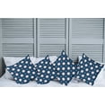 thumbnail image 2 of Ambesonne Sports Throw Pillow Cover 4 Pack, Baseball Stripes, 20", Night Blue Red White, 2 of 5