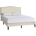 thumbnail image 1 of Arched Back Upholstered Queen Platform Bed in Beige, 1 of 10