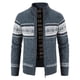 thumbnail image 4 of Cárdigan de punto grueso con forro polar para hombre, chaqueta tipo suéter con cremallera y cuello vertical para otoño e invierno, chaqueta con estampado de copos de nieve para hombre, 4 of 6
