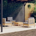 thumbnail image 1 of vidaXL 5 Piece Garden Lounge Set with Grey Cushions Pinewood, 1 of 4