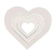 thumbnail image 2 of Elainilye White Heart Decor Set of 3, Chevron Pattern Classic Ornaments for Wedding, Valentine's Day, Christmas Tree, Table Centerpiece, Home Party Decorations, 2 of 6