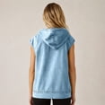 thumbnail image 6 of Women's Durable Denim Top With Hooded Zipper And Loose Jackets With Pockets Long Sleeve or Sleeveless Denim Jackets for Women, 6 of 9