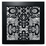 Europe Black White PatternRococo Style Black Square Frame Picture Wall Tabletop