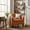 Orange, variant on Homefun Barrel Accent Chair PU Leather Nailhead Trim Diamond Tufted Back Club Chair for Living Room,White