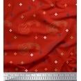 thumbnail image 1 of Paisley & Jamdani Tissu Imprimé en Coton d'Apple 1 Yard 56 Inch Wide, 1 of 2