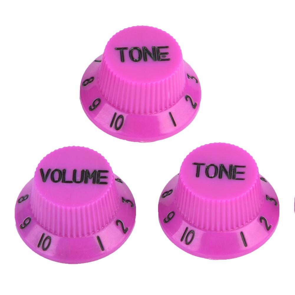 Tebru 3 Pcs Guitars Volume Tone Control Knobs Button Accessory for St