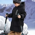 thumbnail image 5 of CYRBOKO Girls' Puffer Jackets, Full Zip Thermal Heavyweight Cotton Winter Clothing Black Size 6-8 T, 5 of 8