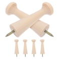 thumbnail image 1 of 6 ganchos de pared de madera para entrada, perchero de madera maciza con espacio de almacenamiento para colgar ropa, sombreros y toallas, decorativo y funcional, 1 of 7