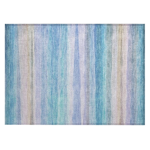 Dalyn Rugs Machine Washable Indoor/Outdoor Chantille ACN2093 Aqua 1'8" x 2'6" Rug