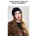 thumbnail image 2 of Fashion Long Curly Hair Hat Wig 65CM Knit Wool Fiber Heat Resistant Below 150℃ for Daily Use, 2 of 8