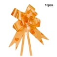 thumbnail image 2 of 10 Pieces Bow Pull Decor Multi-colors Festive Packing DIY Crafts Lightweight Plastic Hand-Pulled Flower Christmas Holiday Heart/Orange, 2 of 7