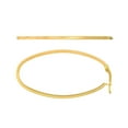 thumbnail image 6 of JewelStop 14k Shiny Yellow Gold for Adult Fancy Oval Hoop Female Earrings - 50 x 25Mm, 6 of 7