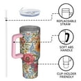 thumbnail image 4 of OBREWU Pioneer Flower Tumbler with Handle and Lid,Pioneer Flower 40oz Double Wall Vacuum Insulated Tumbler,Cups Gift for Women and Men, 4 of 7