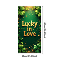 thumbnail image 1 of Lucky in Love Green Clover Gold Decoration Backdrop Banner Background Party Decorations Holiday Celebration Wedding Photography Props, 1 of 4