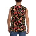 thumbnail image 4 of Daiia Rose Flowers Printed Men's Tank Tops,Casual Soft Sleeveless Gym Muscle Shirts Bodybuilding Tee-Medium, 4 of 8