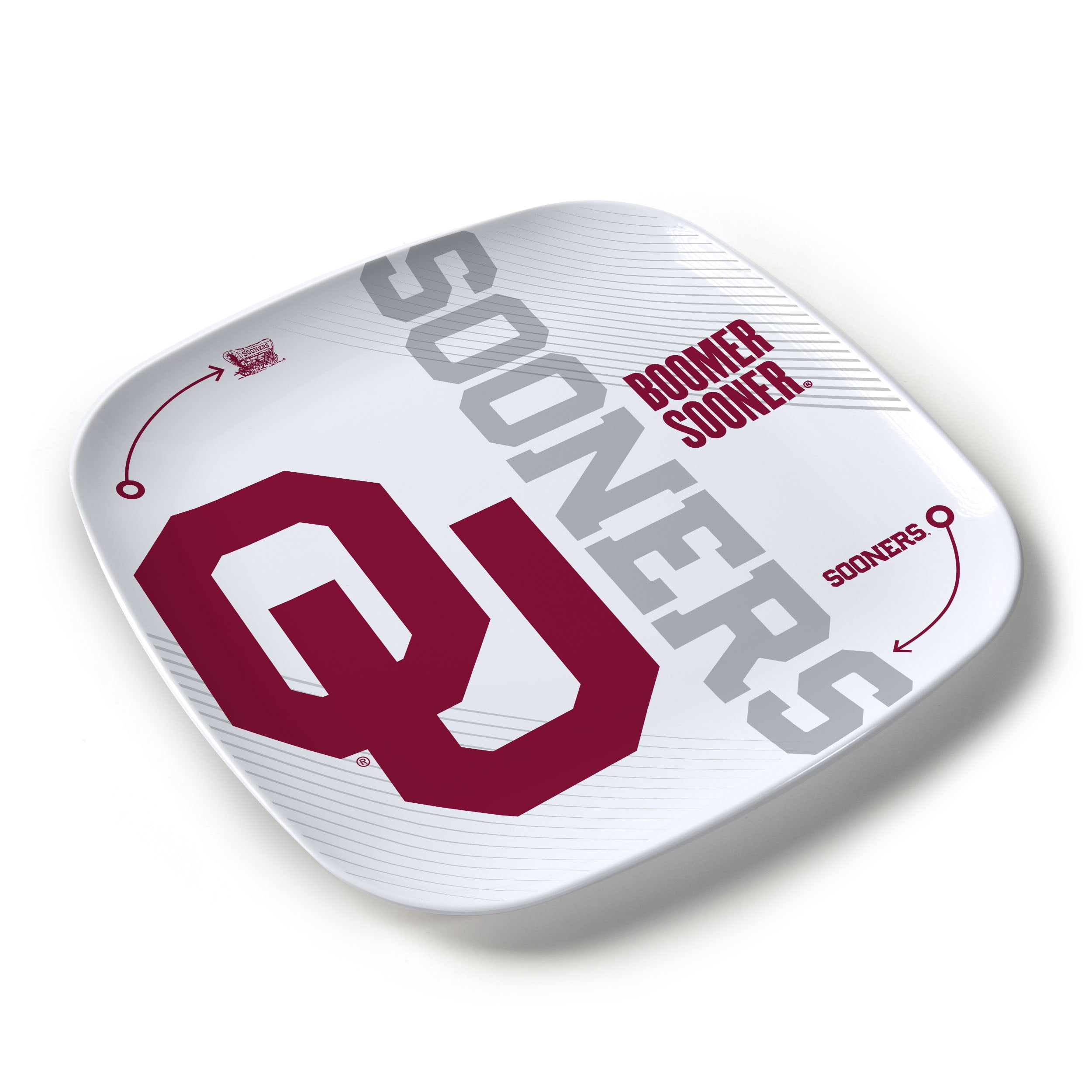 YouTheFan NCAA Oklahoma Sooners Large Party Plate