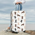 thumbnail image 5 of Cauagu Yoga Labrador Retriever Print Travel Luggage Cover,Travel Dust-proof Suitcase Cover Softside Suitcase Protector for 18-32inch,Not Included Suitcase, 5 of 8
