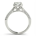 thumbnail image 4 of Bague en Or Blanc 14k Graduée Pavé Tige Diamant Engmt 1 1/3 cttw Taille 7, 4 of 4