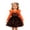 Q220 Orange, variant on Angala Performance Dress For Girls Long Sleeve Crew Neck Bat Pumpkin Face Graphic Girls Halloween Dresses