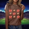 thumbnail image 1 of Puntoco Camiseta de cuello redondo y manga corta con estampado informal para mujer, 1 of 4