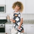 thumbnail image 4 of Dark Halloween Ghosts Pumpkins and Stars Kids Aprons for Girls and Boys,Adjustable Neck Strap Toddler Aprons for Kids Cooking Baking,23.6"x19", 4 of 7