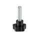 thumbnail image 5 of Uxcell M10 x 60mm Rosca macho 47.5mm Cabeza perillas en forma de estrella galvanizadas negras 1 paquete, 5 of 5