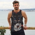 thumbnail image 6 of KLL Midnight Butterfly Floral Dream Print Men's Muscle Gym Workout Stringer Tank Tops Bodybuilding Fitness T-Shirts Tank Tops Men-XX-Large, 6 of 7