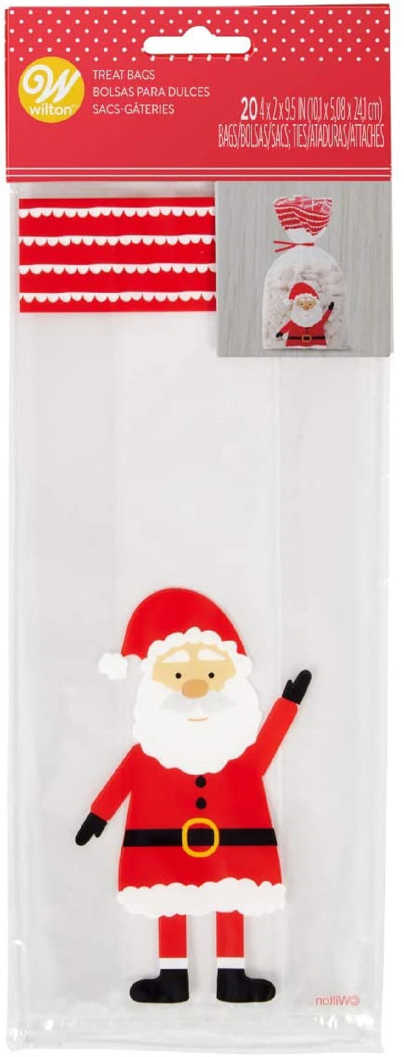 Party Supplies Baby Kids Christmas Santa Claus Xmas Candy Bags Self-adhesive 