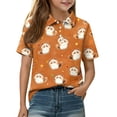 thumbnail image 3 of Grblisyd Girls Shirts Cute Animal Print School Uniform Short Sleeve Button Closure Polo Shirt, 3 of 6