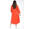 thumbnail image 3 of Vestido escote moño Roman Fashion Talla Extra 1054 Naranja 40, 3 of 7