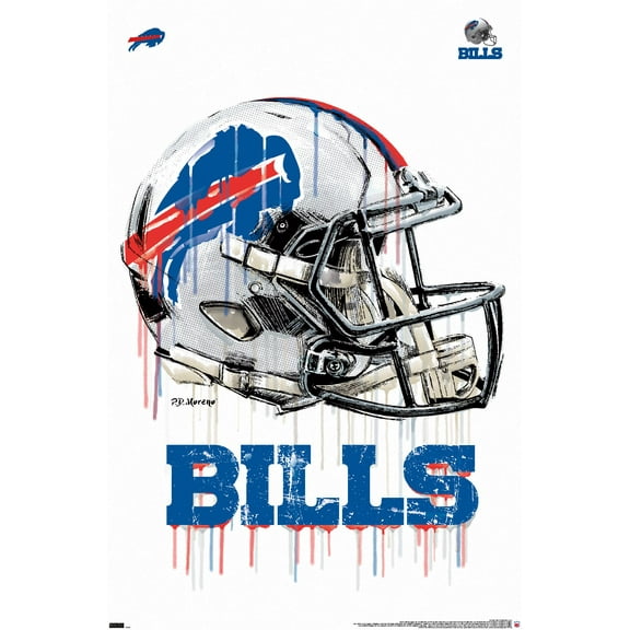 NFL Buffalo Bills - Drip Helmet 20 Wall Poster, 22.375" x 34"