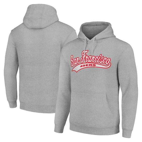 Unisex Starter Heather Gray San Francisco 49ers Tailsweep Pullover Hoodie